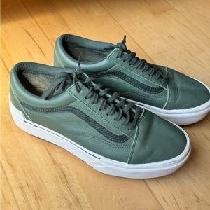 Green platform vans size 10 women’s